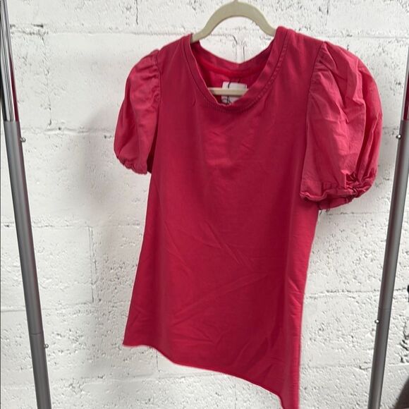 Elegant Pink Puff Sleeve Top - Size 1 - SUNDAYS - T Shirt - NWT - Picture 1 of 4